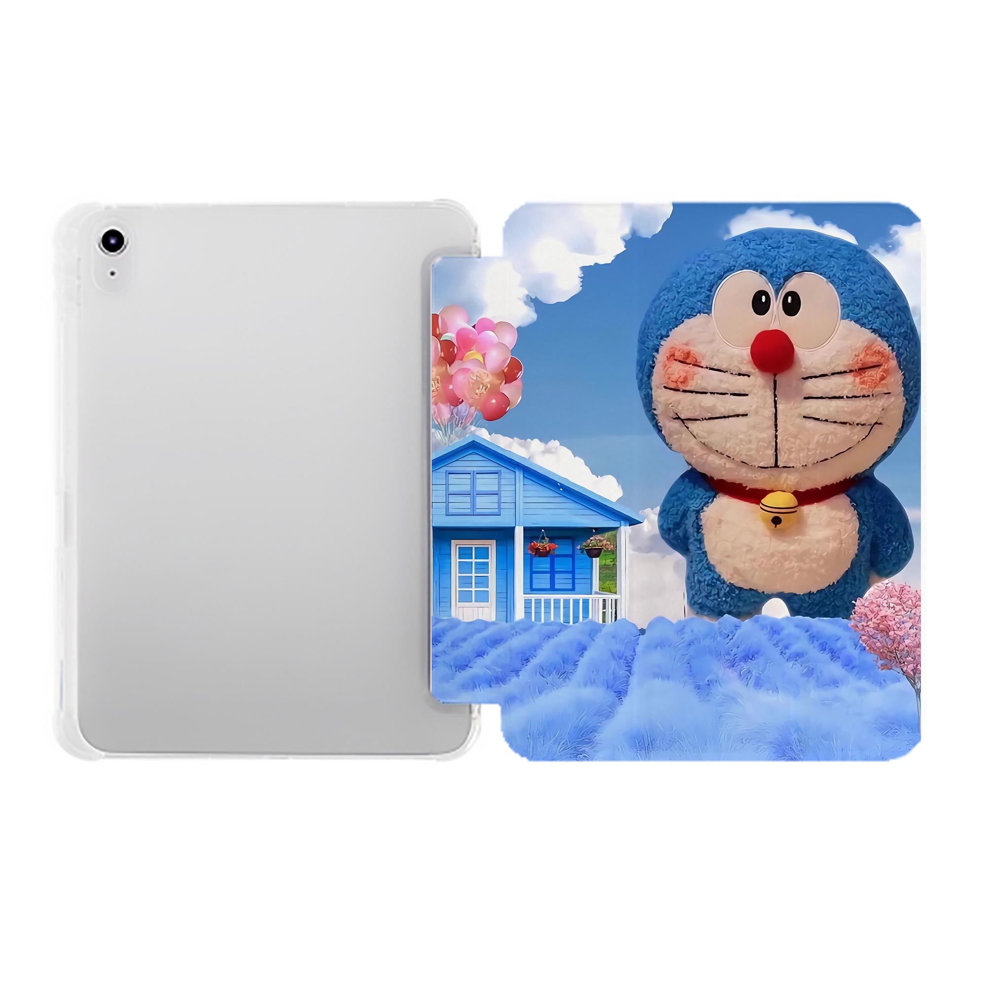 （画像用） ドラえもん Doraemon IPad ケース ペン収納付き 三つ折りスタンド PUレザー×シリコン 対応機種9.5/10.5/10.9インチ